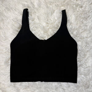OFFLINE By Aerie Real Me Recharge Crop Tank Top Black Size Medium